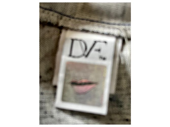 Diane Von Furstenberg Vestido cruzado simulado de seda con estampado abstracto Zoe de DvF Negro Azul - vista 6