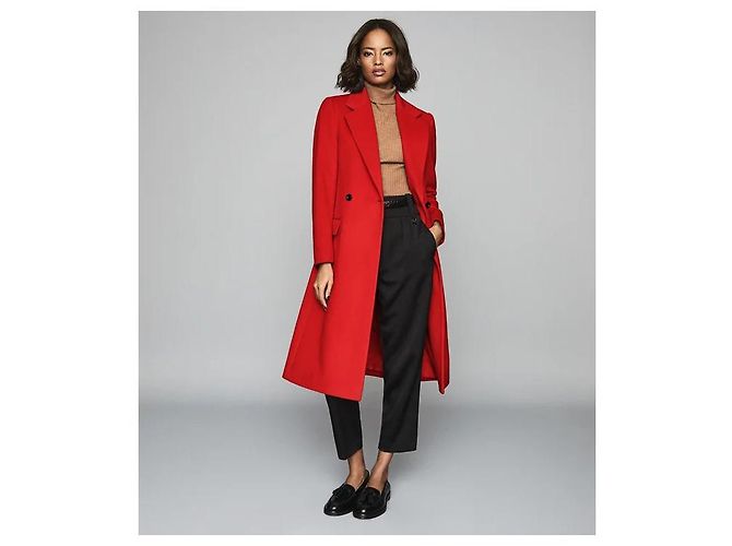 Abrigo de lana rojo Reiss Roja - vista 7