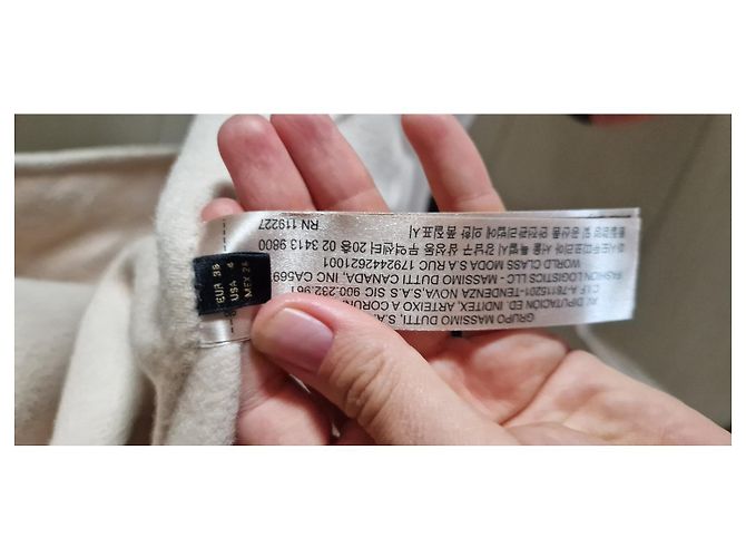 Massimo Dutti abrigo de lana con forro y botones Crudo - vista 4