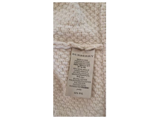 Burberry Brit Burberry wool ecru knitted jacket Cream - view 2