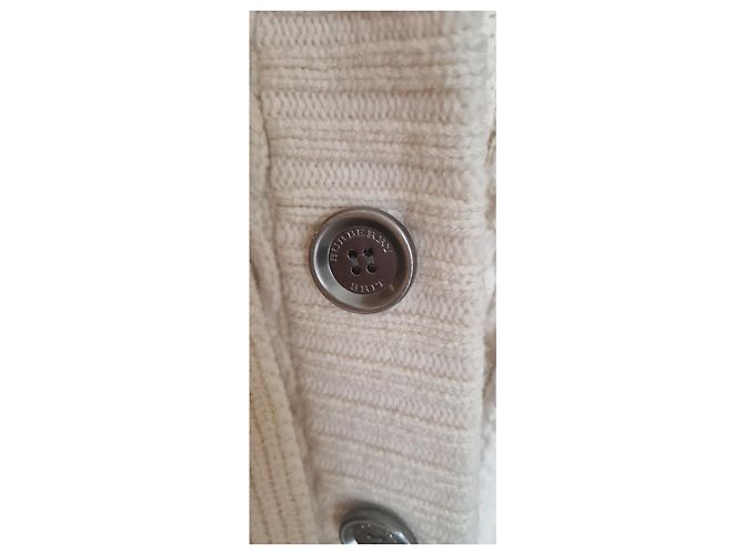 Burberry Brit Burberry wool ecru knitted jacket Cream - view 4
