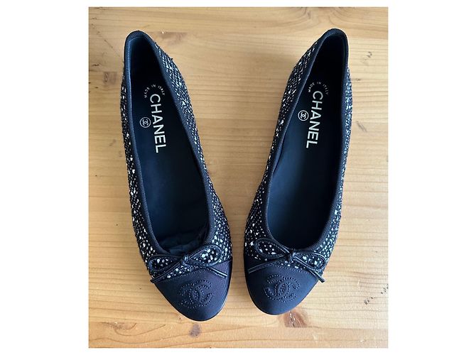 Cambon Chanel Bailarinas de tweed - vista 2