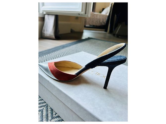 Sandali Jimmy Choo in denim blu navy - vista 2