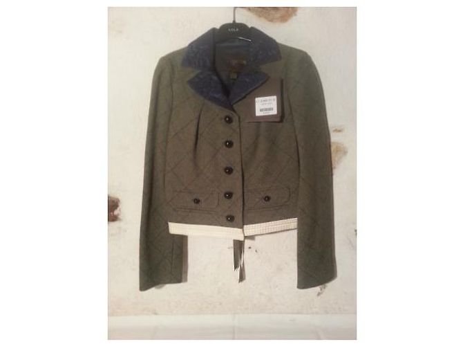 Louis Vuitton Check Jacket Light Khaki Heather Wool - view 2