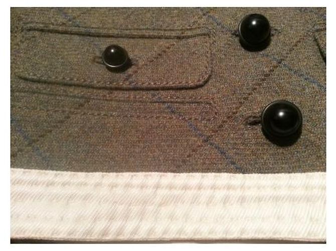 Louis Vuitton Check Jacket Light Khaki Heather Wool - view 5