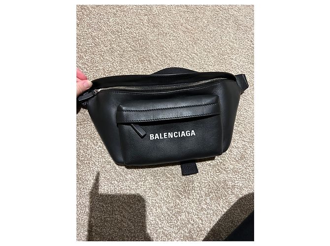 Marsupio Palm Angels in pelle nera Nero - vista 11