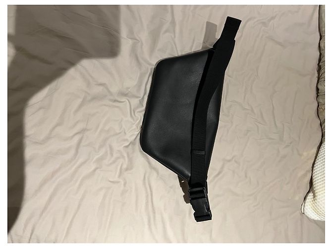 Marsupio Palm Angels in pelle nera Nero - vista 2