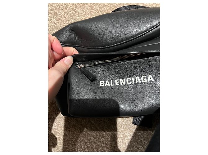 Marsupio Palm Angels in pelle nera Nero - vista 9