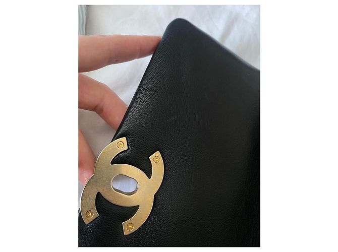 Chanel 19 flapbag nera in pelle di capra Nero - vista 7