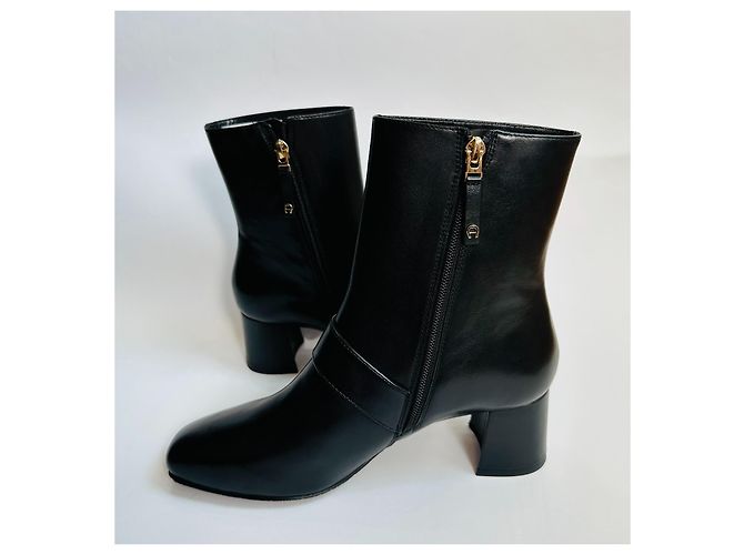 Stivaletti Aigner in pelle nera Nero - vista 3