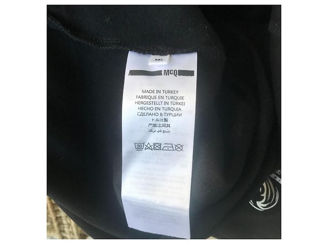 Alexander McQueen Langarm T-Shirt Schwarz Baumwolle - Ansicht 8