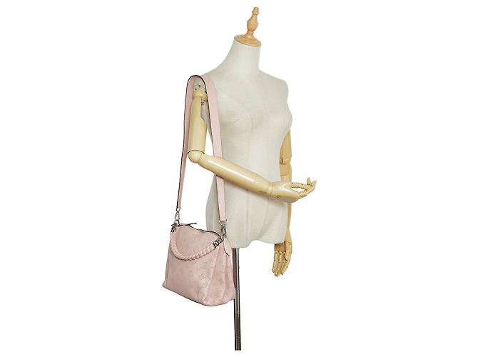 Louis Vuitton monogramma rosa Mahina Babylone catena BB - vista 10