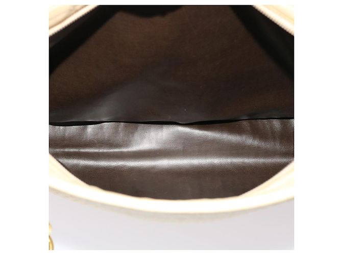 Bolsa de ombro acolchoada BALLY couro bege Auth yb275 - vista 17