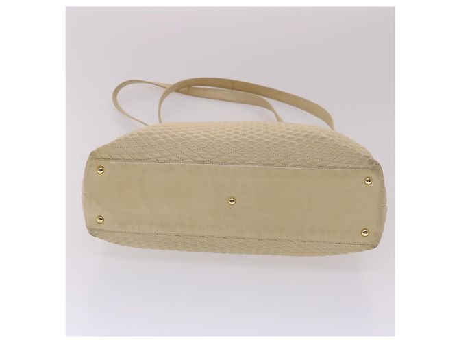 Bolsa de ombro acolchoada BALLY couro bege Auth yb275 - vista 9