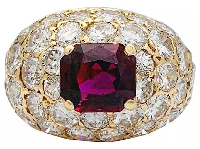 M. GERARD Anello in oro giallo con rubini e diamanti M.Gérard - vista 4