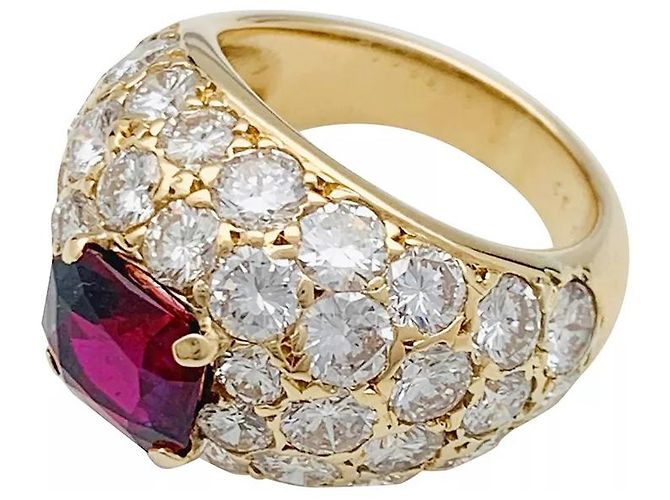 M. GERARD Anello in oro giallo con rubini e diamanti M.Gérard - vista 7