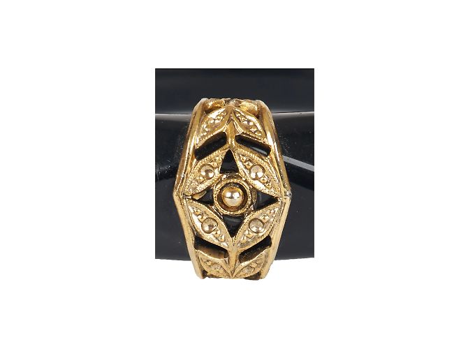 Autre Marque Armband mit goldenen Metalldetails Schwarz - Ansicht 3