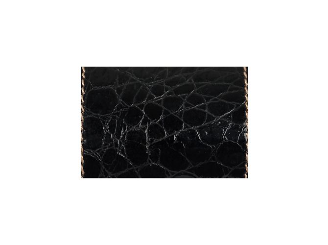 Bracciale rigido in pelle Gianfranco Ferré Nero - vista 4
