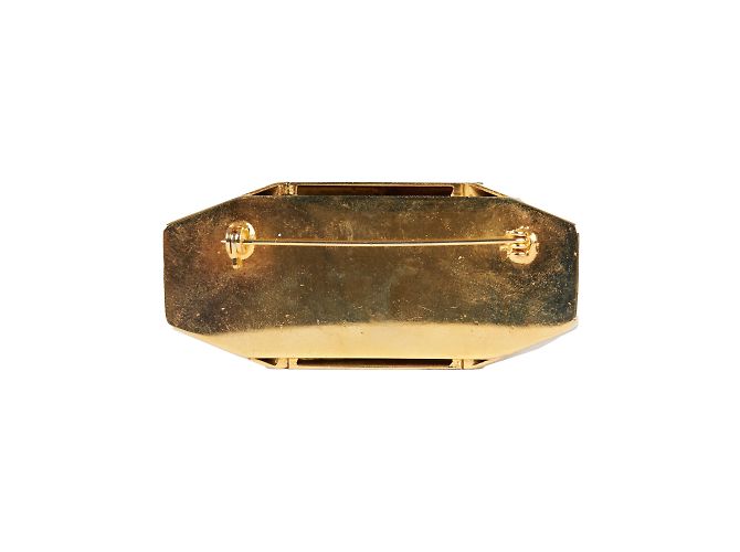 Spilla Gianfranco Ferré placcata oro D'oro - vista 3