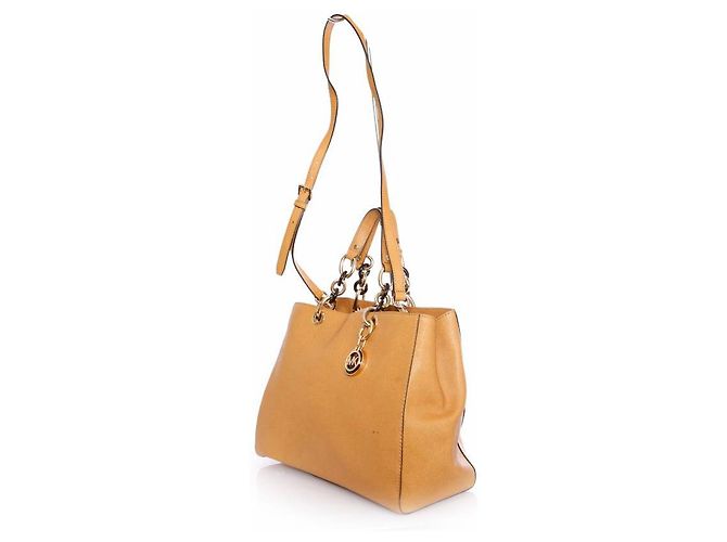 Michael Kors, Borsa tote in pelle marrone - vista 3