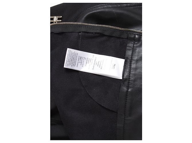Elisabetta Franchi, Stretchhose mit Lederimitat. Schwarz - Ansicht 6