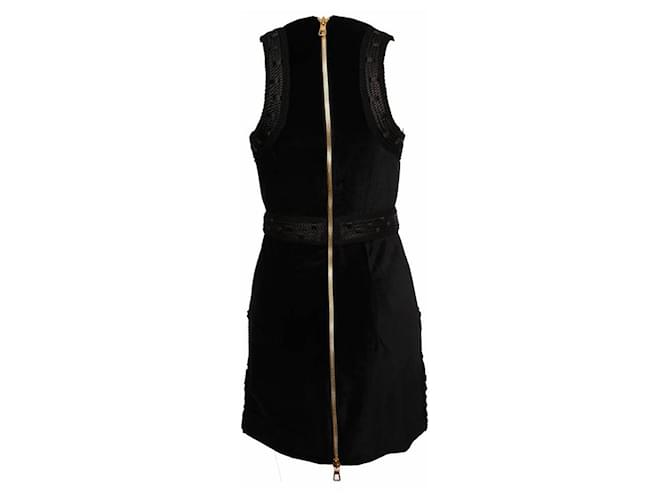 Autre Marque Balmain X H&M, Schwarzes Samtkleid. - Ansicht 3