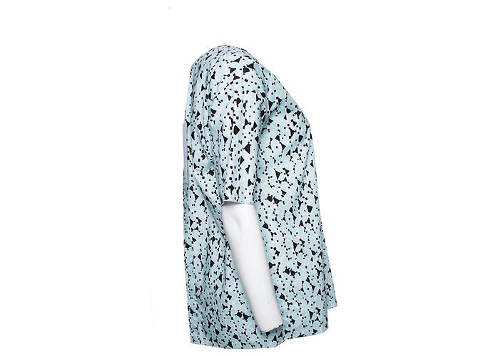 Marni, Blusa de popeline de algodão com costas abertas. Azul - vista 4