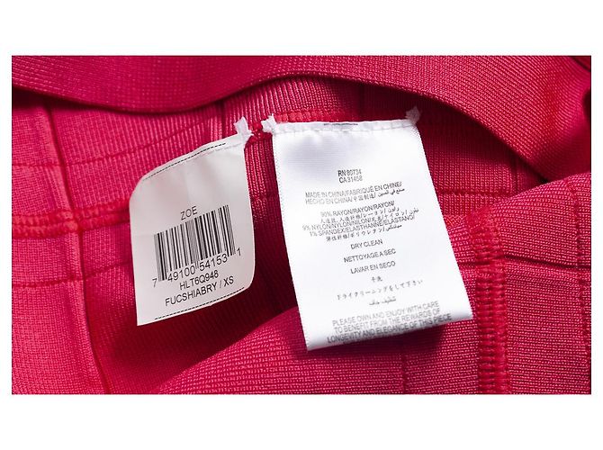 HERVE LEGER, Fuchsia Zoe Body-Con-Stretchkleid Pink - Ansicht 5
