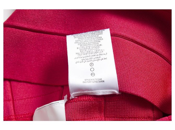 HERVE LEGER, Fuchsia Zoe Body-Con-Stretchkleid Pink - Ansicht 6