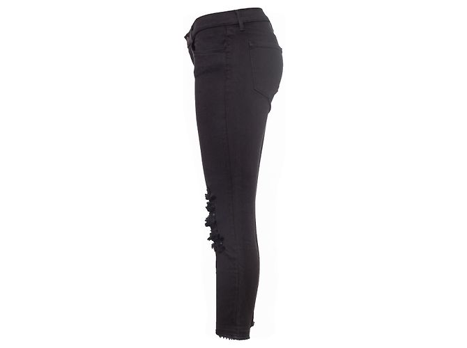 J Brand marca j, jeans elásticos capri rasgados grises - vista 3
