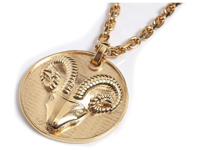 BLUMARINE, Goldene Halskette mit Widder-Münze - Ansicht 4