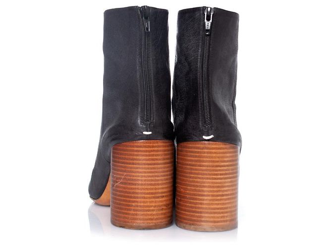 Maison Martin Margiela Maison Margiela, Stivaletti tondi in pelle nera - vista 6