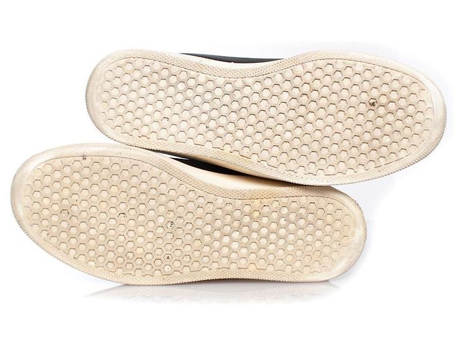 Céline Celine, Sneaker slip on in pelle nera Nero - vista 8