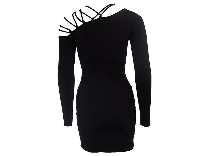 Autre Marque Susanna Monaco, Kleid mit offener Schulterpartie Schwarz - Ansicht 2