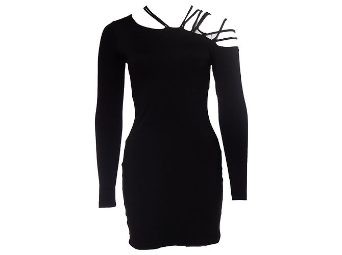 Autre Marque Susanna Monaco, Kleid mit offener Schulterpartie Schwarz - Ansicht 3