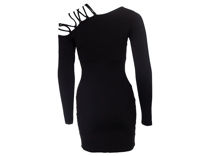 Autre Marque Susanna Monaco, Kleid mit offener Schulterpartie Schwarz - Ansicht 4