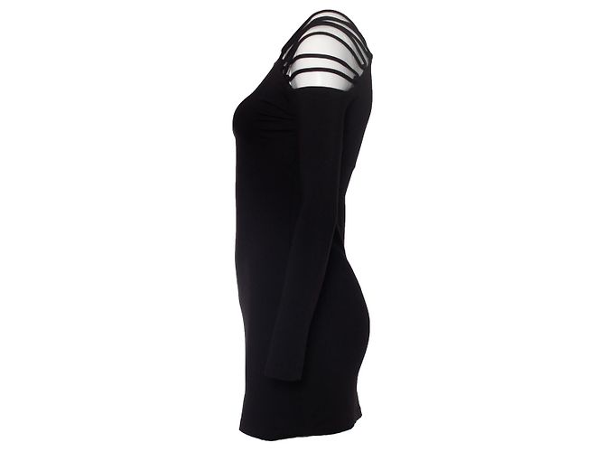 Autre Marque Susanna Monaco, Kleid mit offener Schulterpartie Schwarz - Ansicht 5