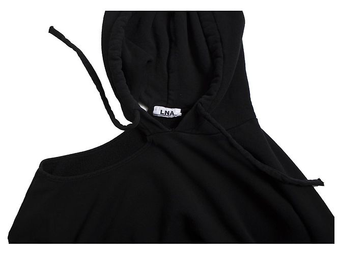 Autre Marque LNA, Kapuzenpullover mit offener Schulter Schwarz - Ansicht 6