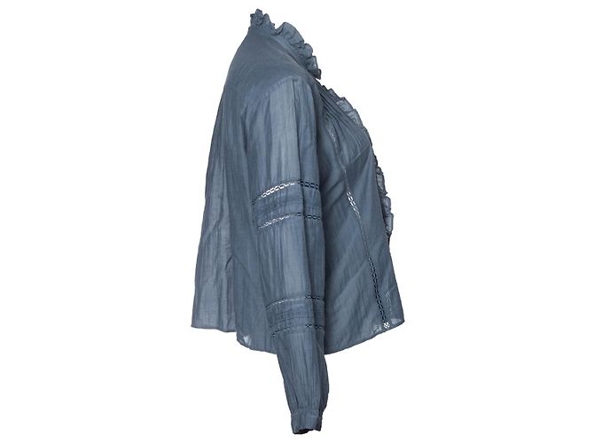 Isabel Marant Etoile, Rüschenbluse Blau - Ansicht 4