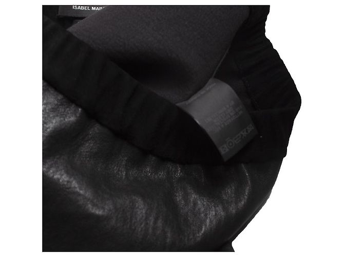 Isabel Marant, minifalda de cuero elástico Negro - vista 8
