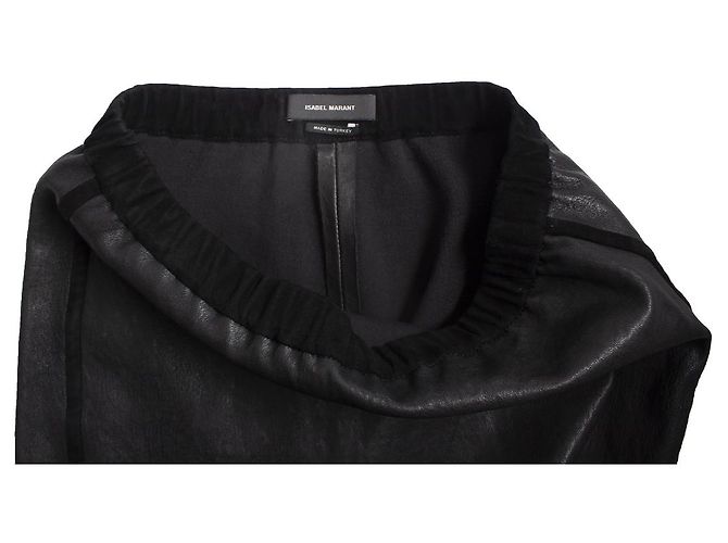 Isabel Marant, minifalda de cuero elástico Negro - vista 9