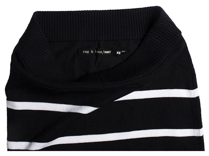 RAG & BONE, Gestreifter Stretchrock Schwarz Weiß - Ansicht 5