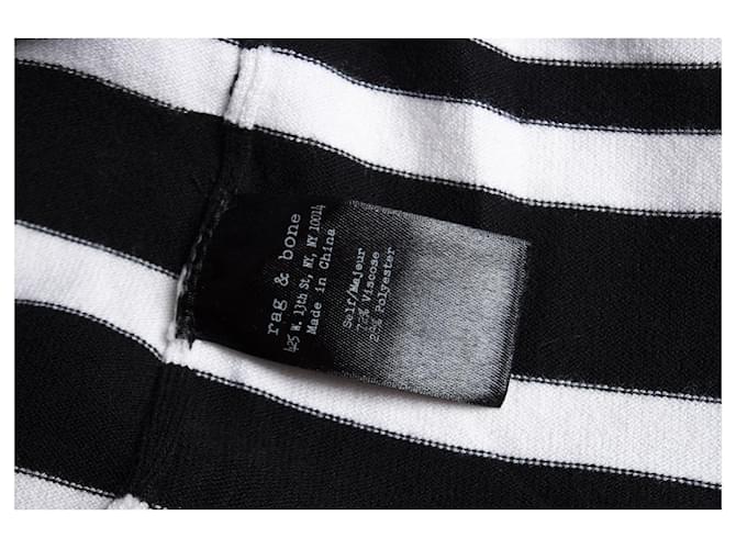 RAG & BONE, Gestreifter Stretchrock Schwarz Weiß - Ansicht 6