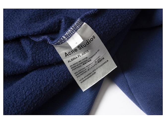 Acne Akne, Blauer Pullover mit Rundhalsausschnitt - Ansicht 6
