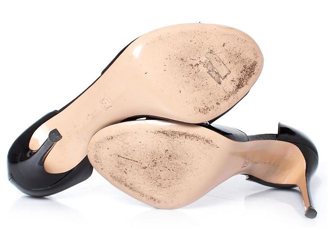 Gianvito Rossi, Sandali in vernice nera Nero - vista 8