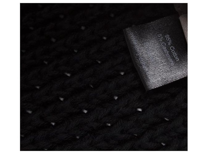 Autre Marque Tony Cohen, Strickjacke mit Taschen aus Kunstleder Schwarz - Ansicht 6