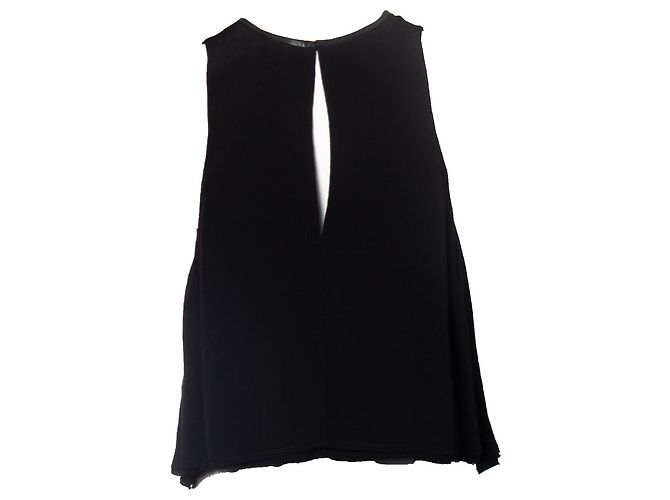 T By Alexander Wang T di Alexander Wang, canotta con dettagli in pelle Nero - vista 2