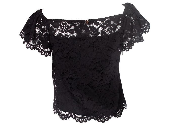 Twin Set Conjunto gemelo, Top de encaje negro - vista 2