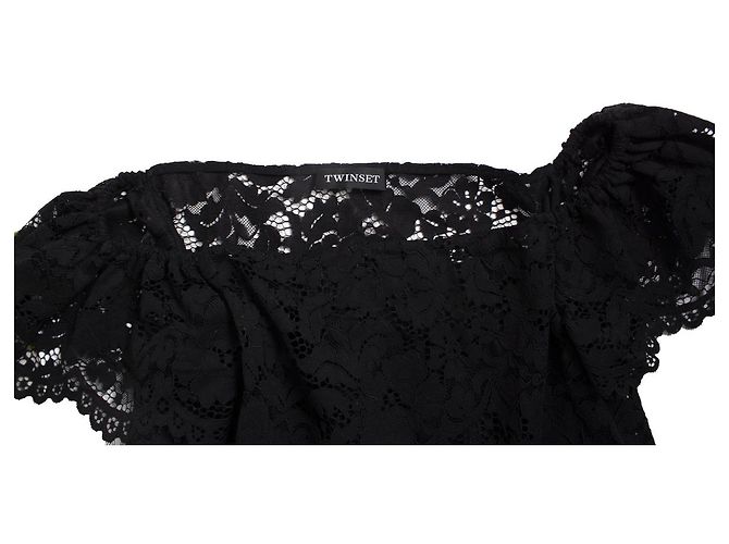 Twin Set Conjunto gemelo, Top de encaje negro - vista 6