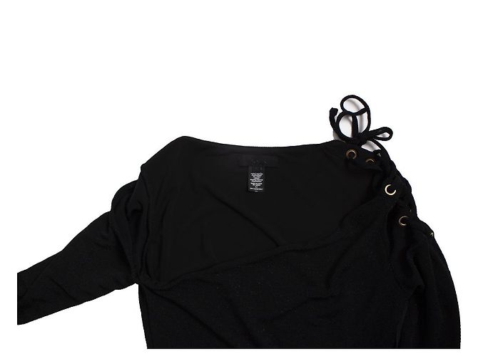 Autre Marque Stunden, Glitzerndes Minikleid mit Spitze Schwarz - Ansicht 5